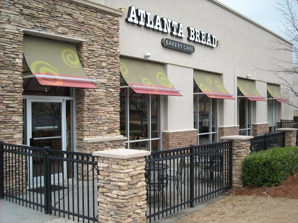 Atlanta Bread storefront with awnings